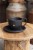 Czarny kubek ceramiczny 400 ml handmade z talerzykiem